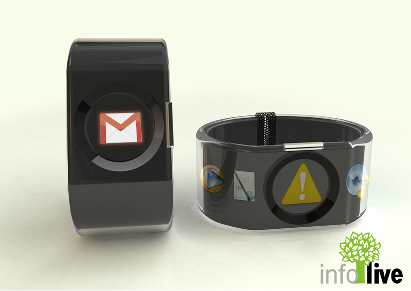 Illustration for article titled INFO Live Connected Bracelet Design Beats Gold Bracelets